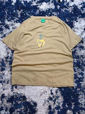 Seedless Banana Graphic T-Shirt Tan Men's Size XL